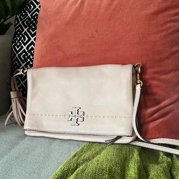 Tory Burch Bags Tory Burch Natural Mcgraw Foldover Crossbody